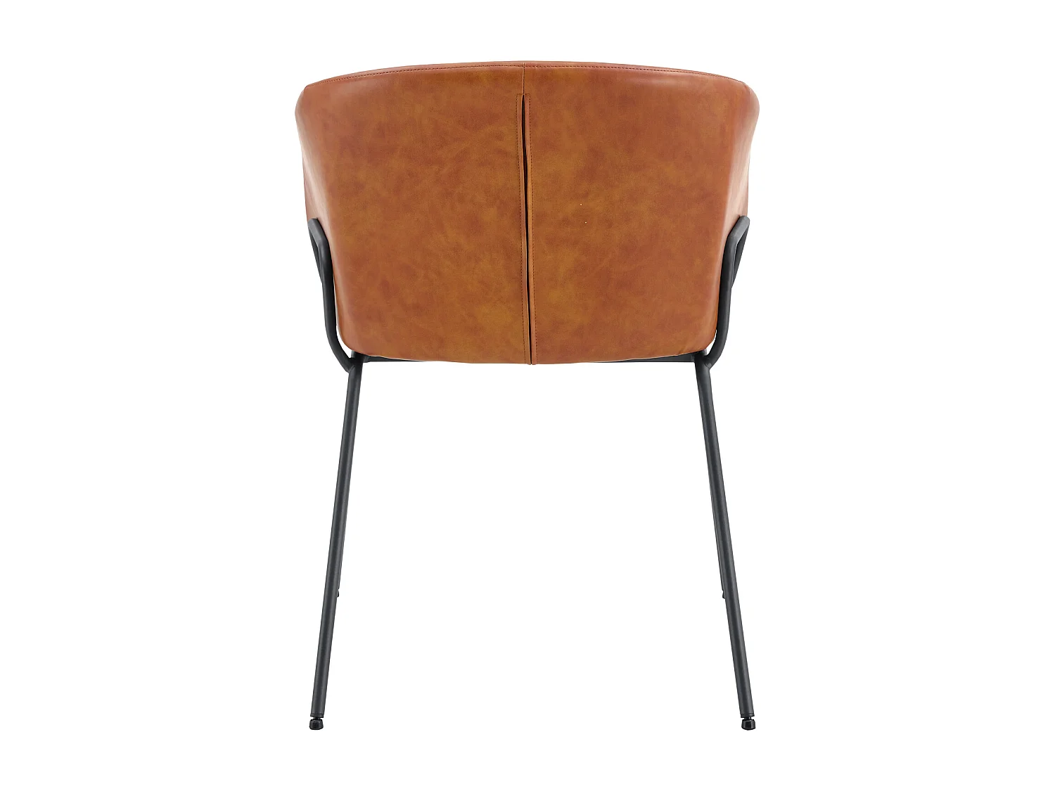 Set van 2 ANDRÉ cognac imitatie stoelen
