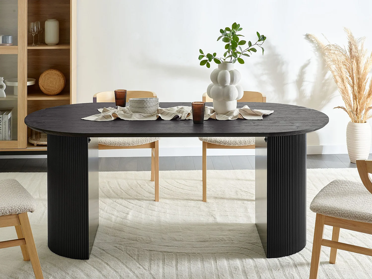 Table de repas SAVORY Noir 180 cm 90 cm