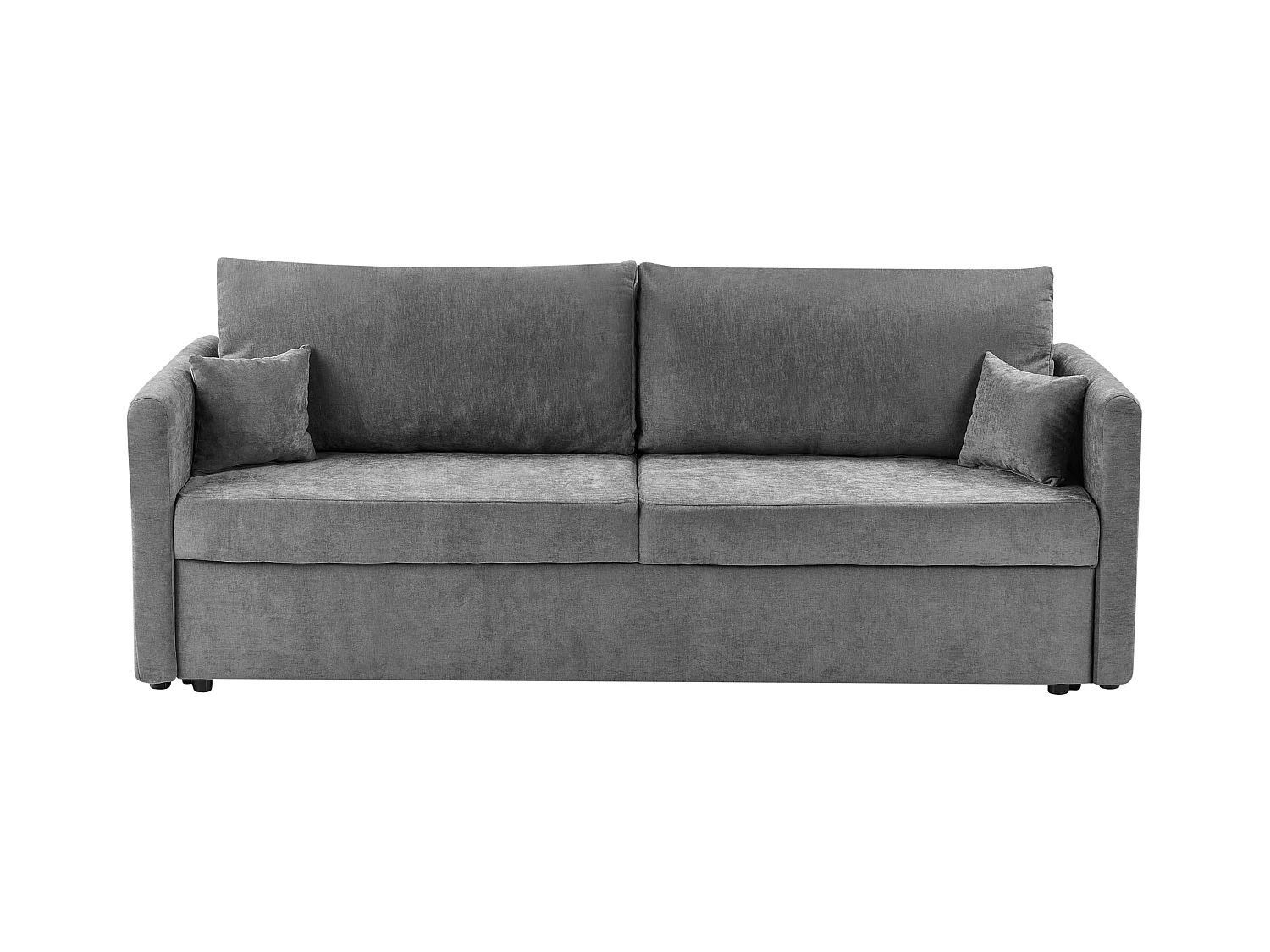 3-Sitzer Sofa mit Schlaffunktion Stauraum Stoffbezug grau Schlafsofa Bleik