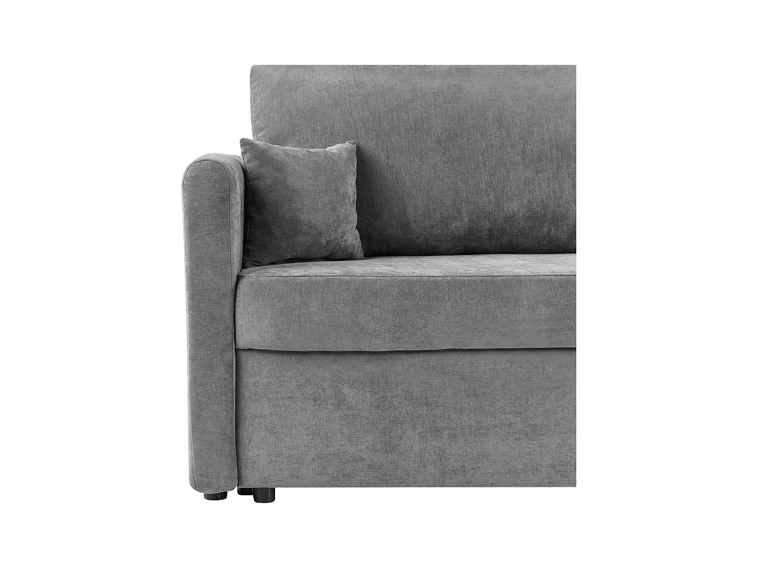 Canapé-lit 3 places BLEIK Tissu Gris clair avec rangement