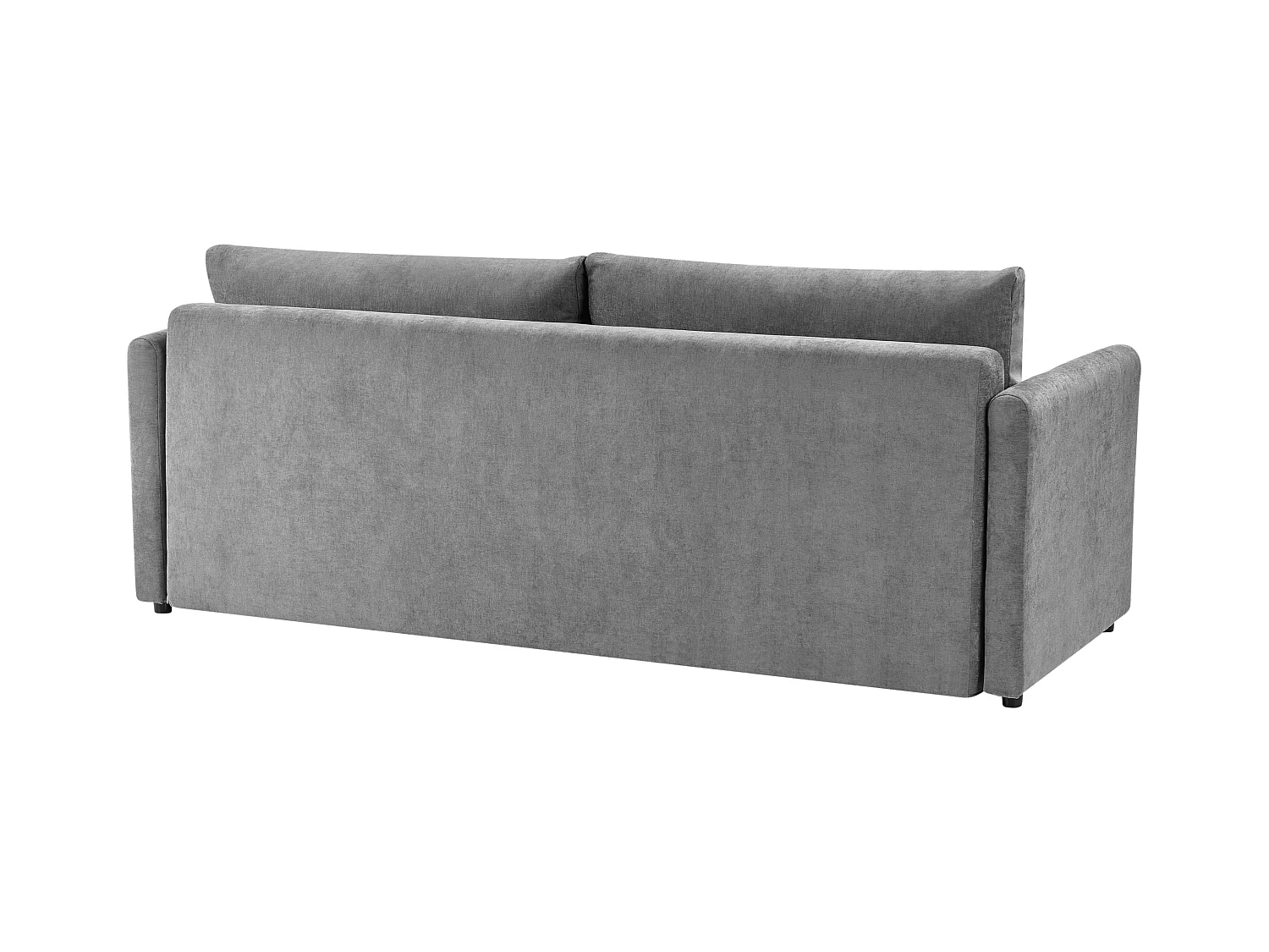 Canapé-lit 3 places BLEIK Tissu Gris clair avec rangement