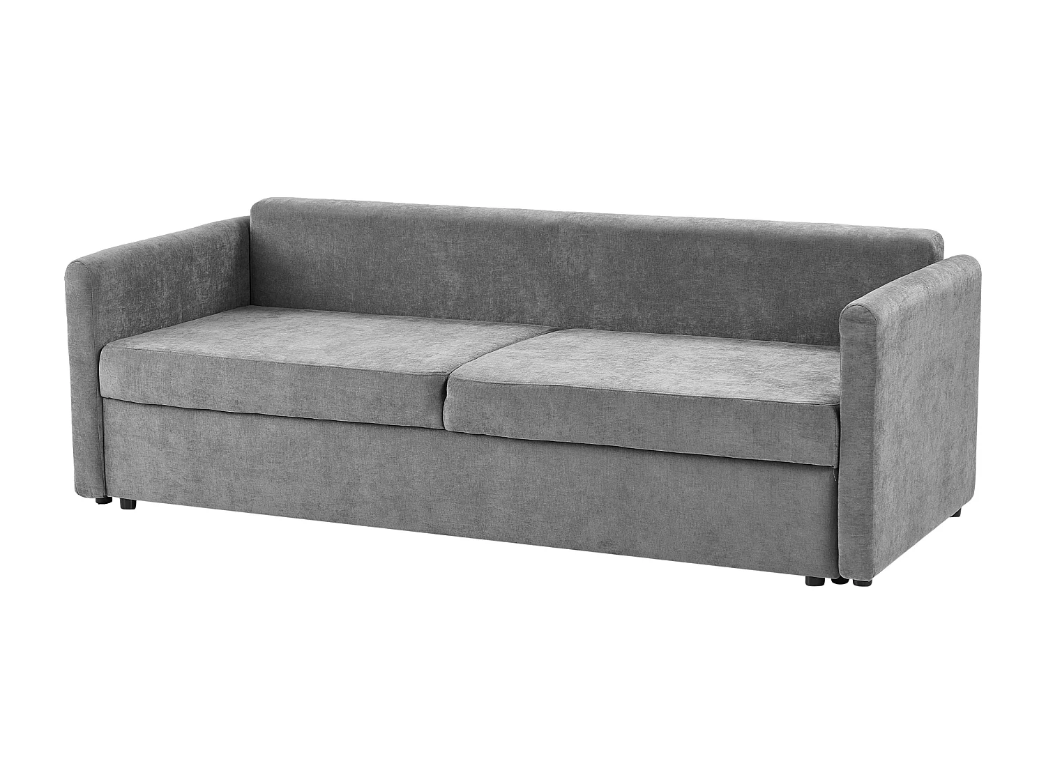 3-Sitzer Sofa mit Schlaffunktion Stauraum Stoffbezug grau Schlafsofa Bleik