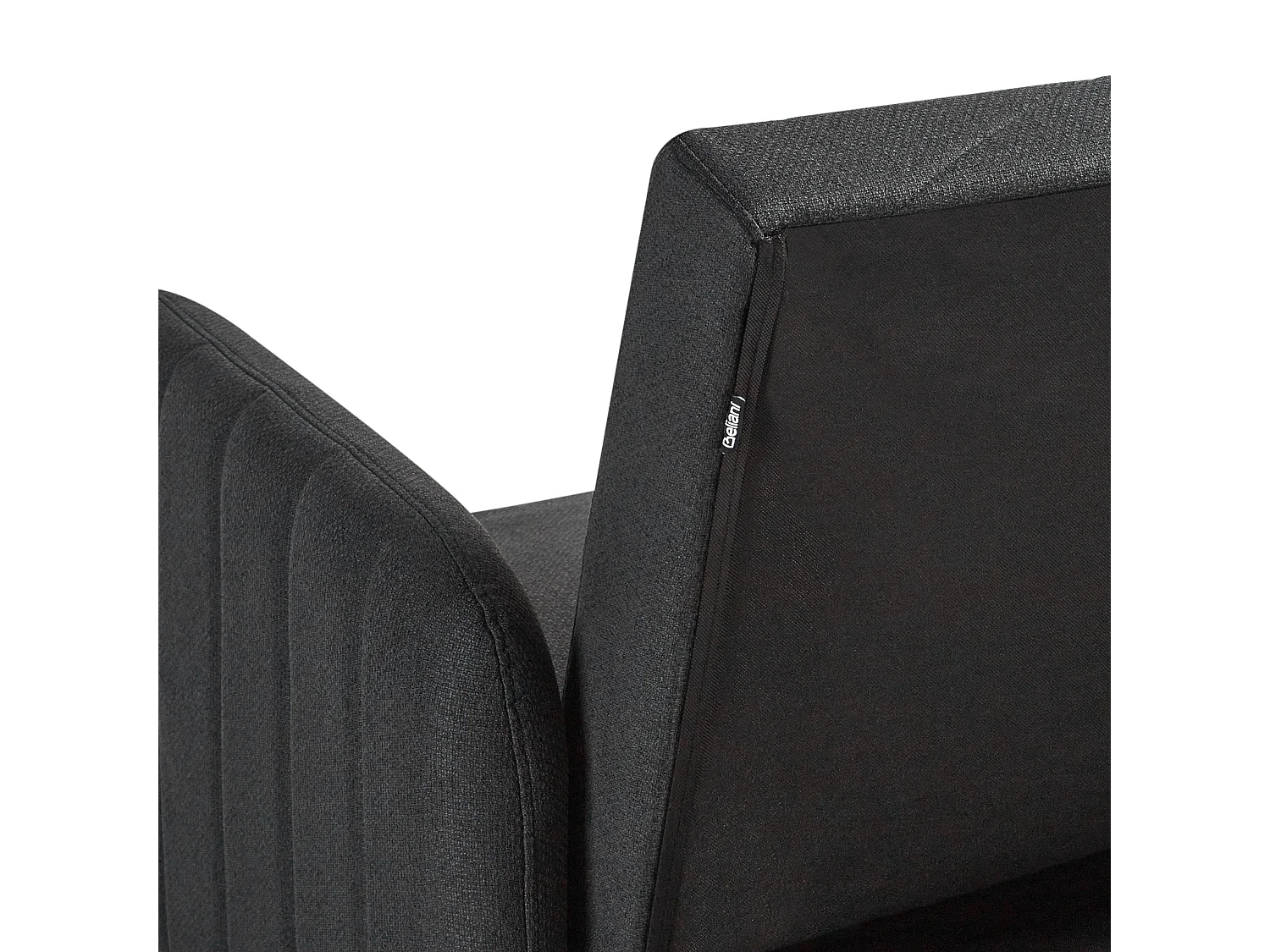 Divano letto SENJA Lino sintetico Nero 3 posti