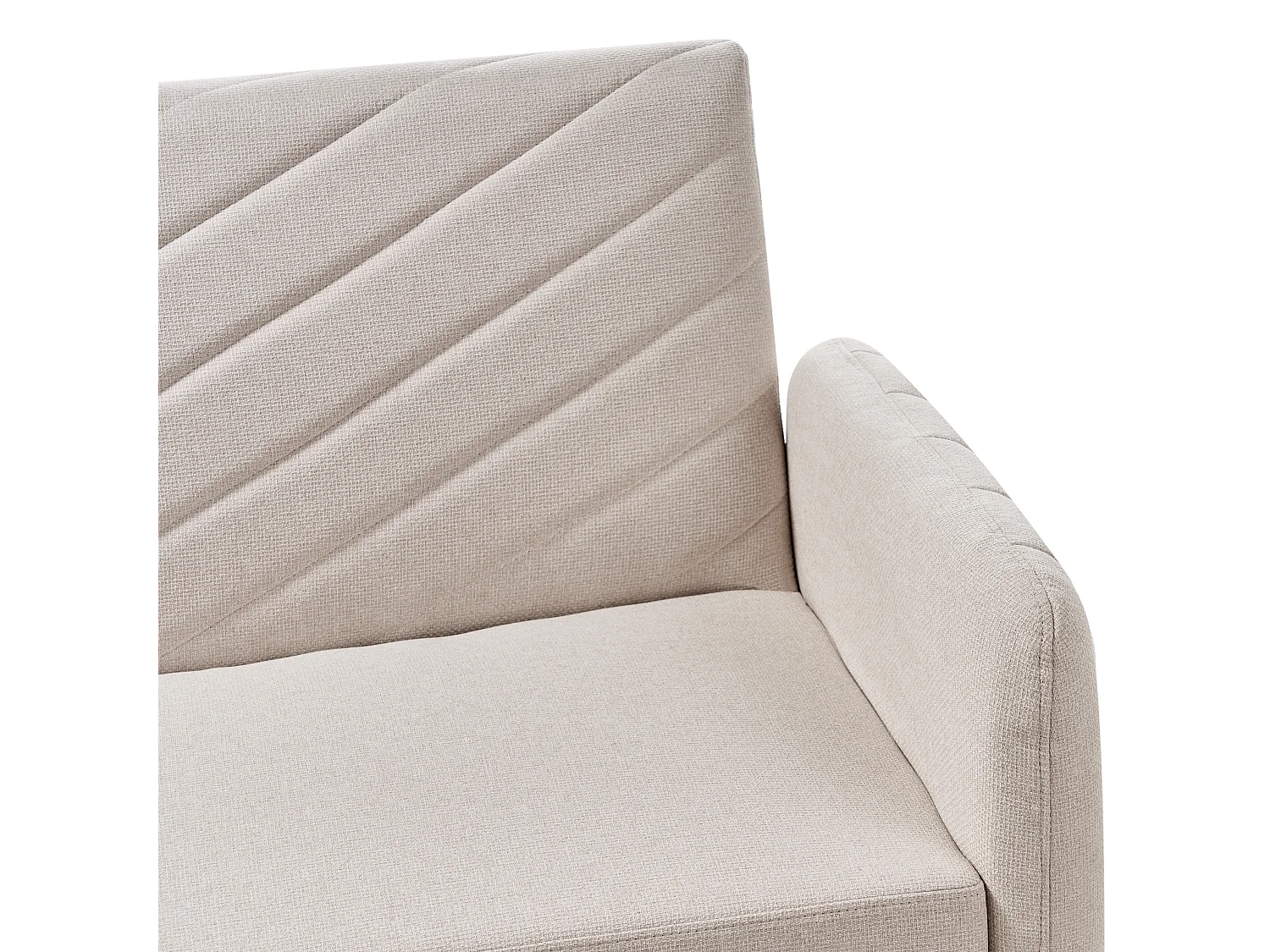 Canapé-lit 3 places SENJA Lin synthétique Beige clair