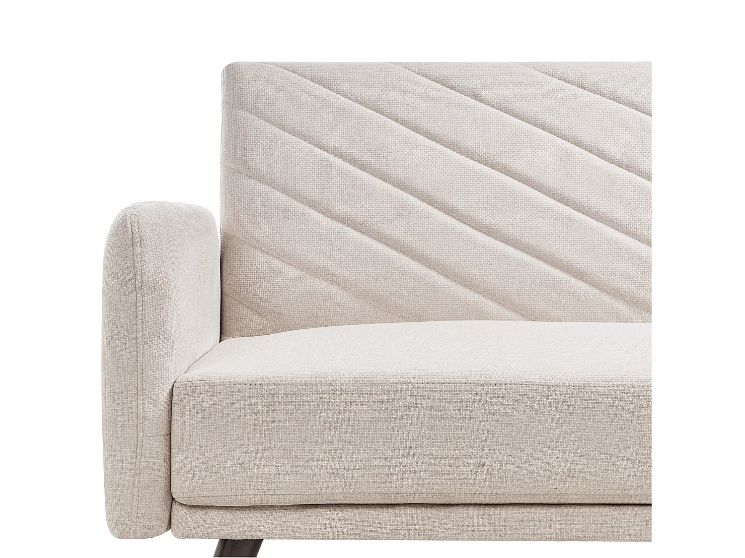 Canapé convertible clic-clac 3 places en lin beige SENJA