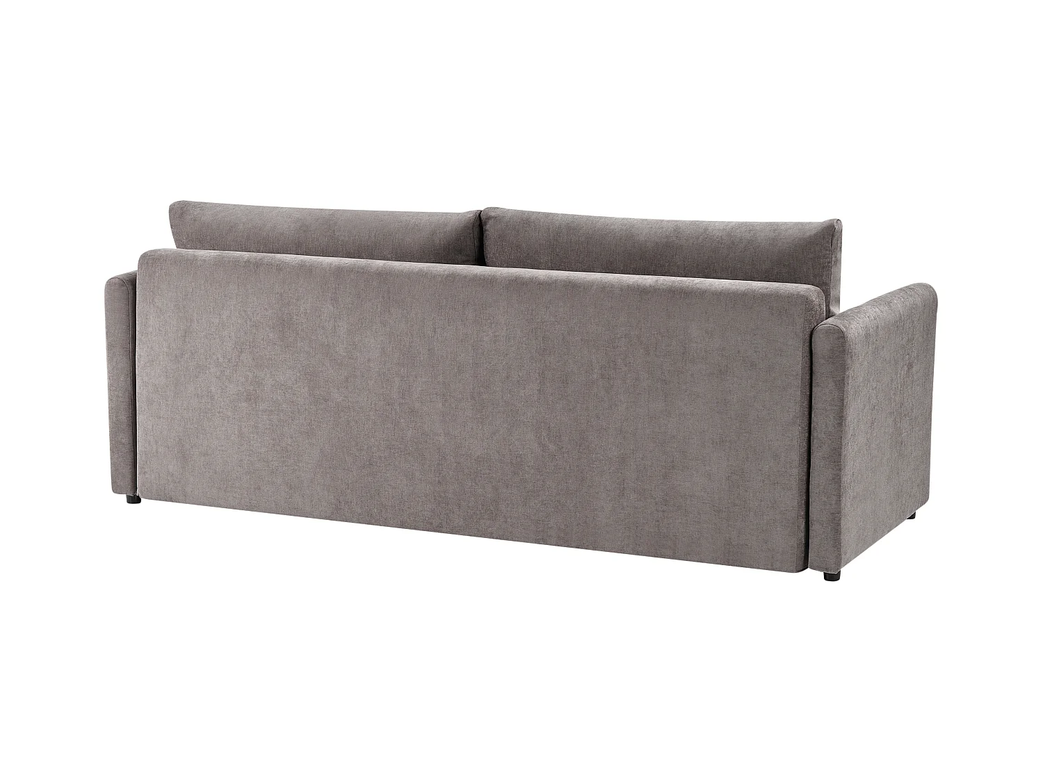 Canapé-lit 3 places BLEIK Tissu Taupe avec rangement