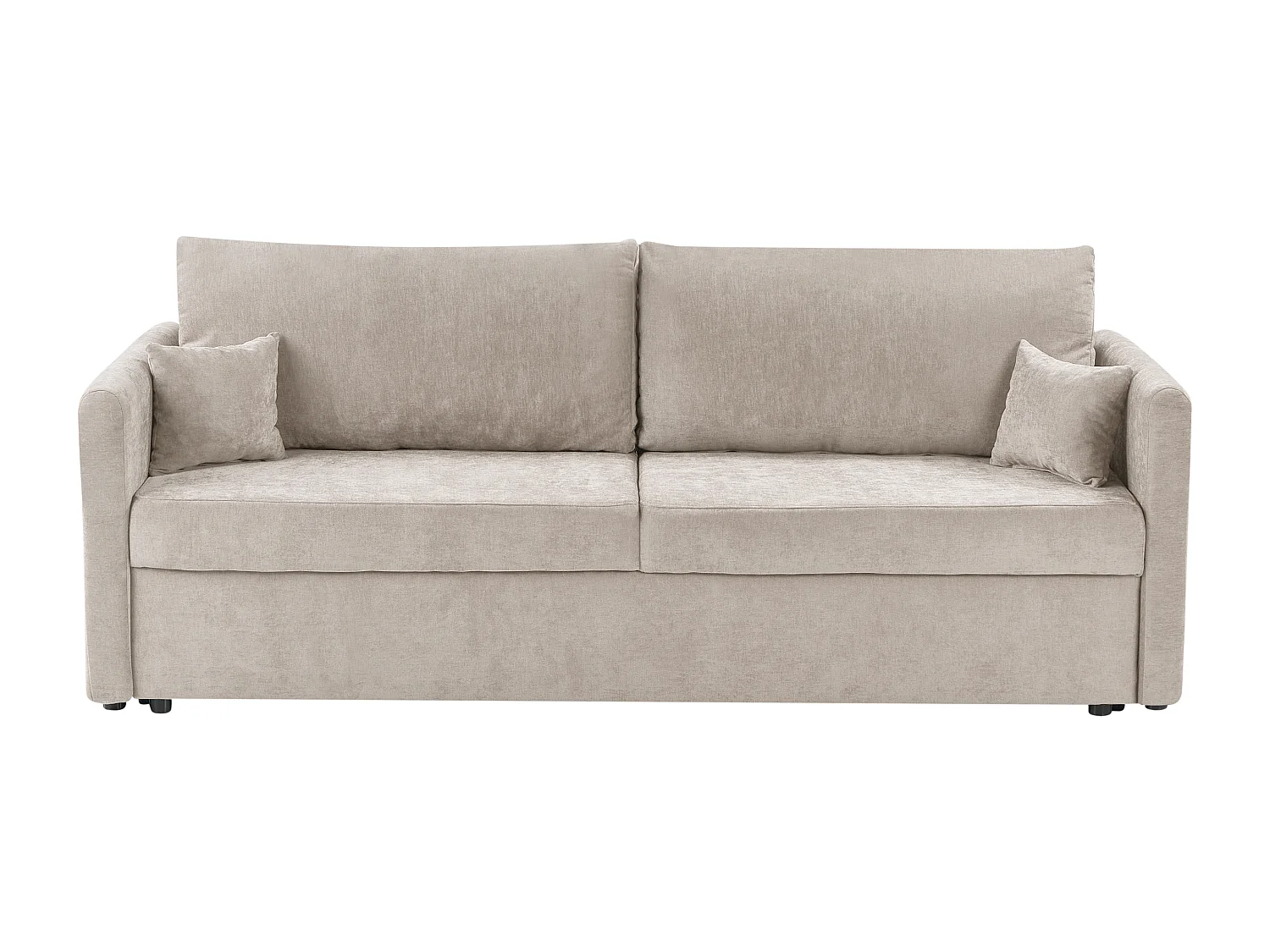 Slaapbank BLEIK Stof Lichtbeige met opbergruimte 3-zitter