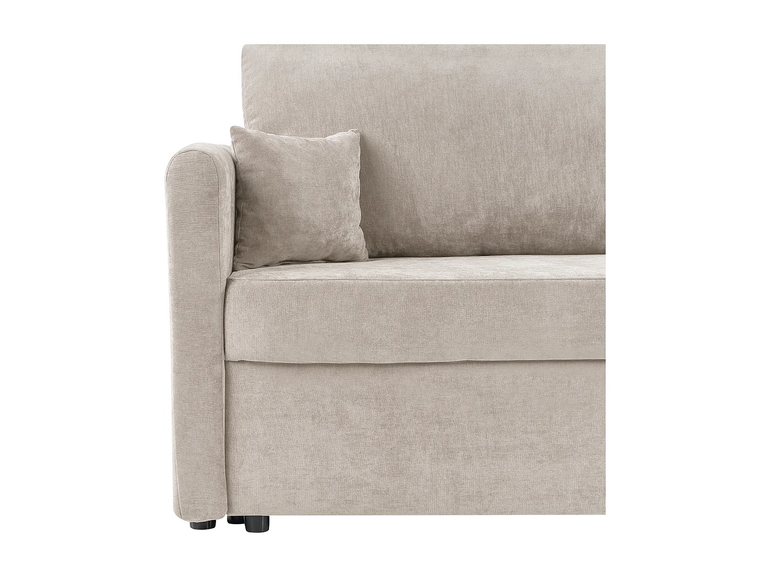 Slaapbank BLEIK Stof Lichtbeige met opbergruimte 3-zitter