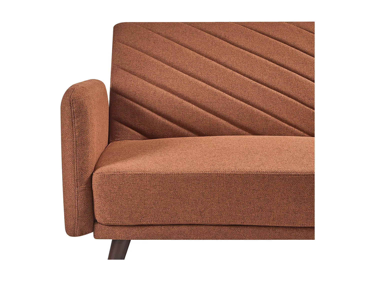 Sofá-cama SENJA Linho sintético Laranja 3 lugares