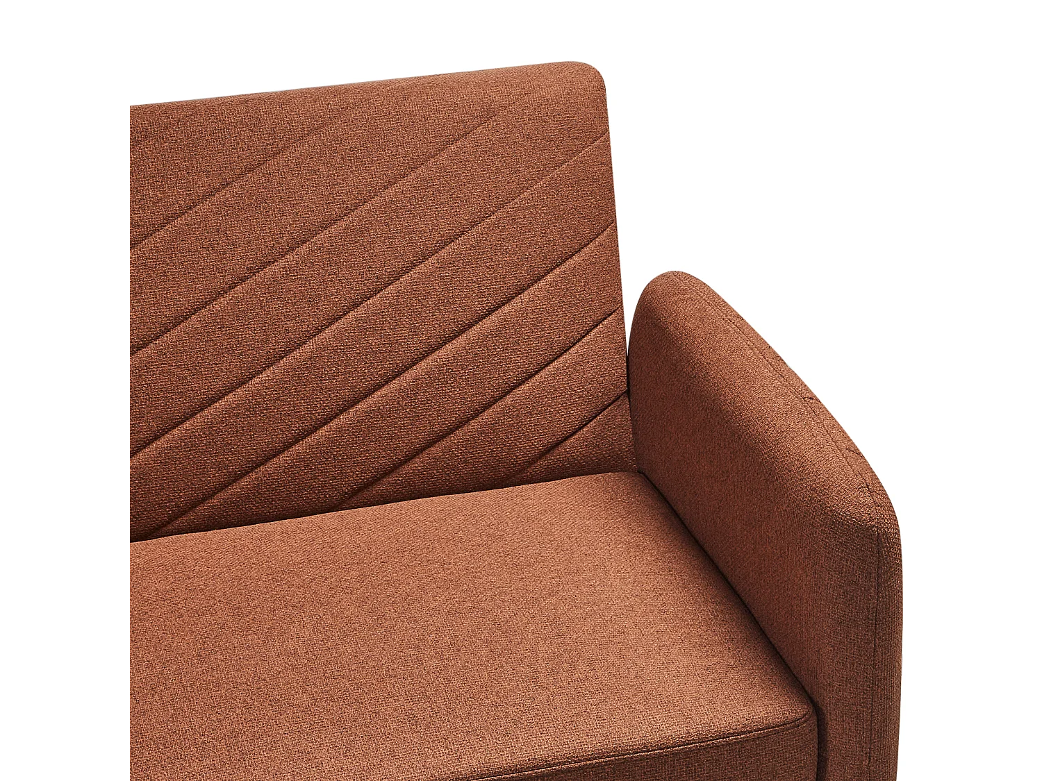 Sofá-cama SENJA Linho sintético Laranja 3 lugares