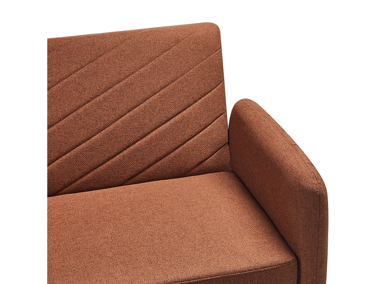 Sofá-cama SENJA Linho sintético Laranja 3 lugares