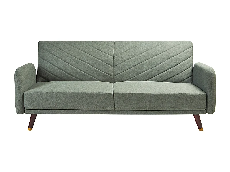 Divano letto SENJA Lino sintetico Verde chiaro 3 posti