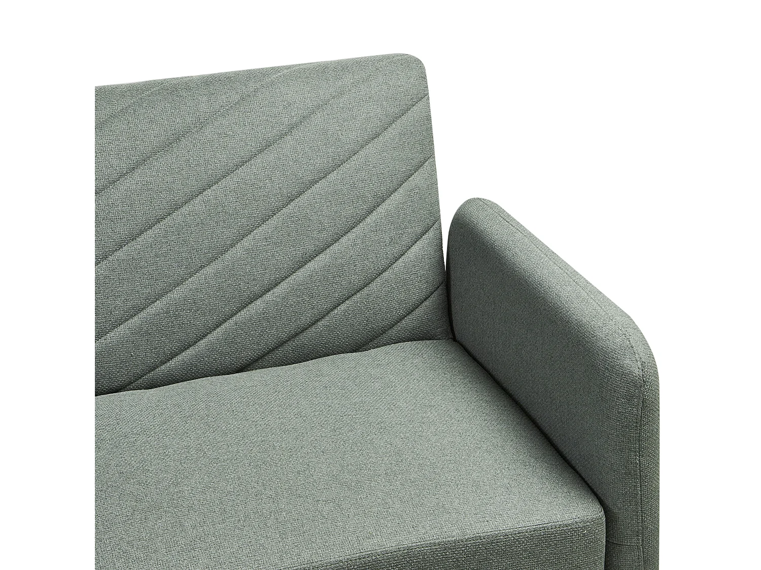 Sofa rozkładana SENJA Len syntetyczny Jasnozielony dla 3 osób