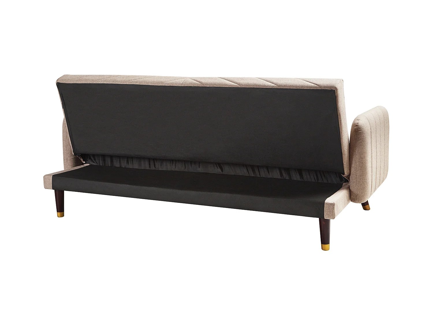 Slaapbank SENJA Kunstlinnen Lichtbruin 3-zitter