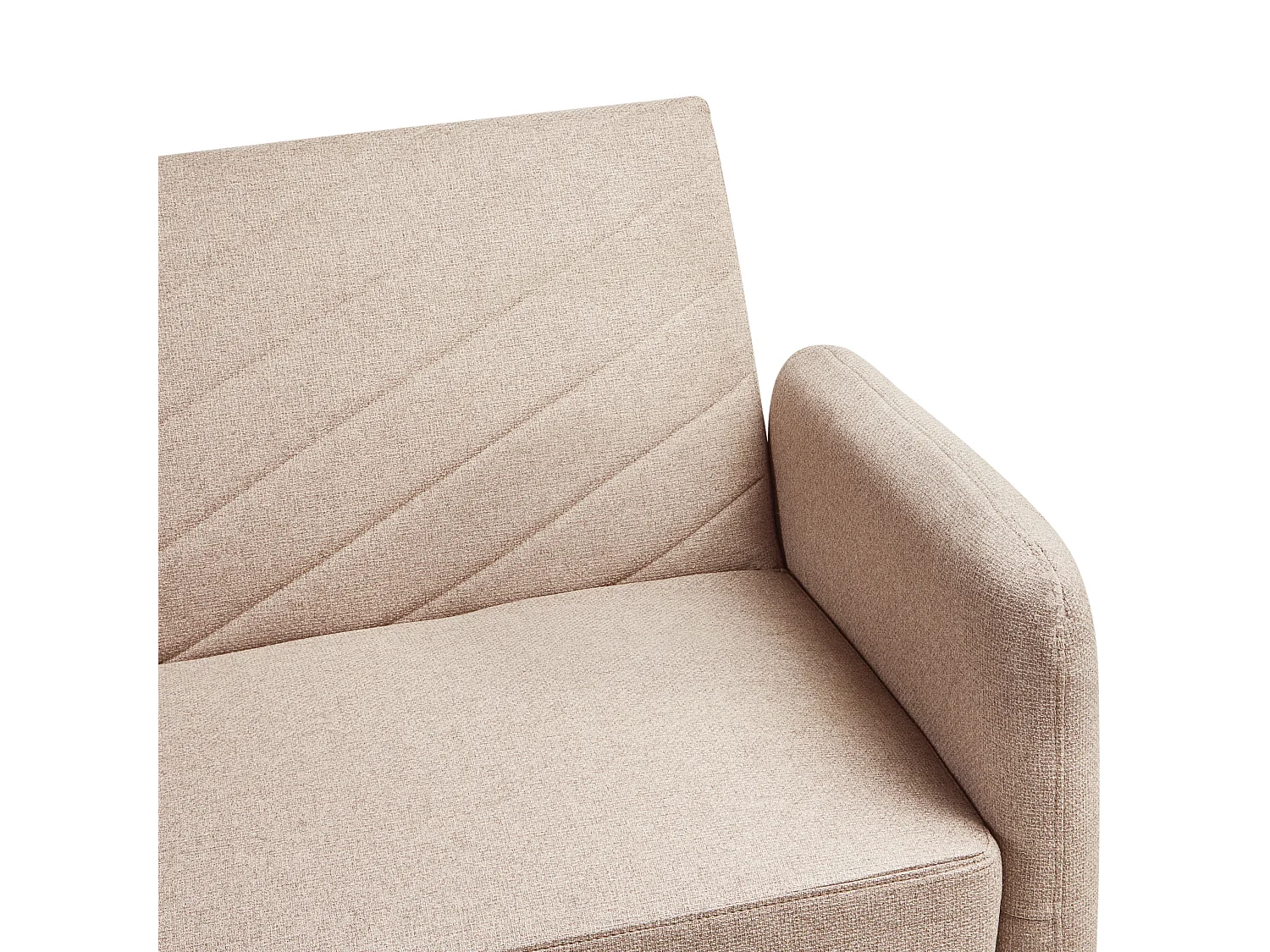 Sofá-cama SENJA Linho sintético Castanho claro 3 lugares