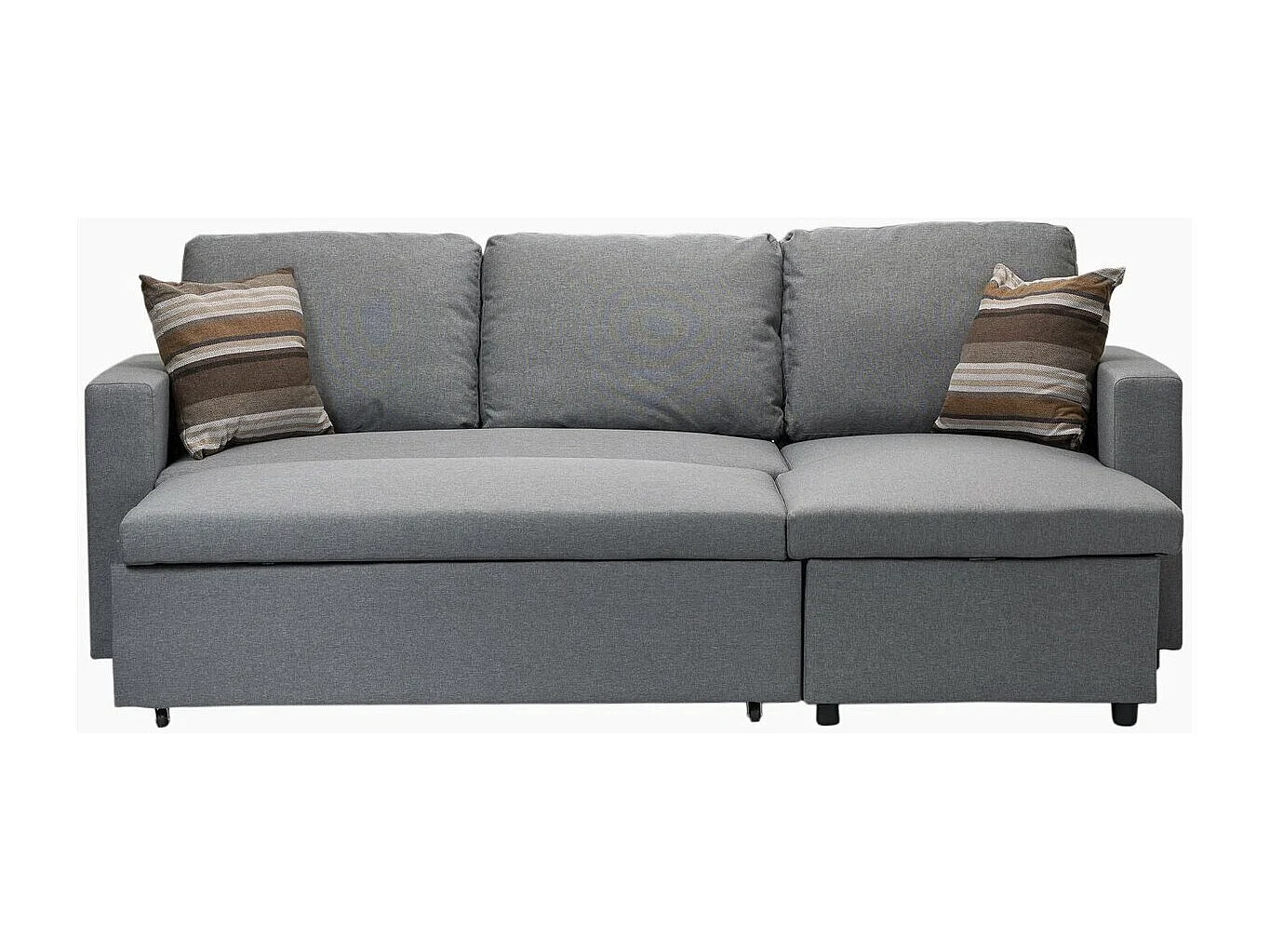 Sofá-cama reversível "Kimberland" - 3 lugares - Cinza elegante e prático