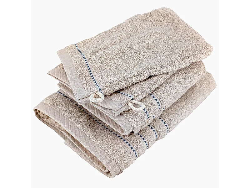 Parure de bain 4 pièces coton 500 g/m² CHARM Ivoire