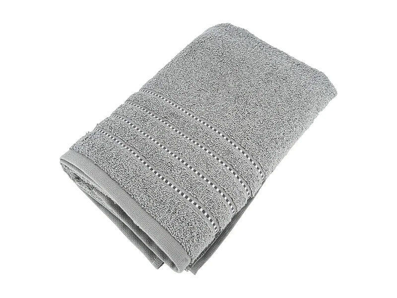 Serviette de toilette 50x100 cm coton 500 g/m² CHARM gris Argent