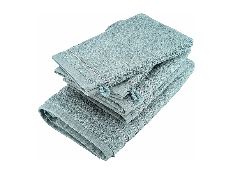 Parure de bain par 4 coton 500 g/m² CHARM bleu Olympique