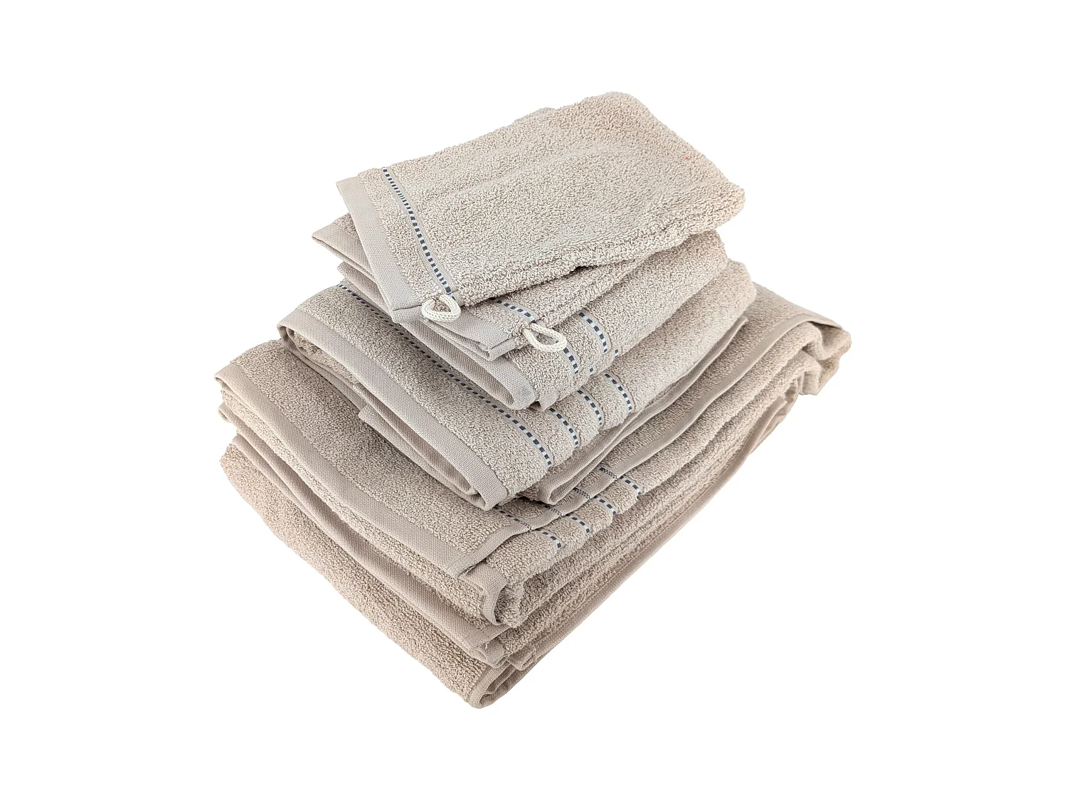 Parure de bain 6 pièces coton 500 g/m² CHARM Ivoire