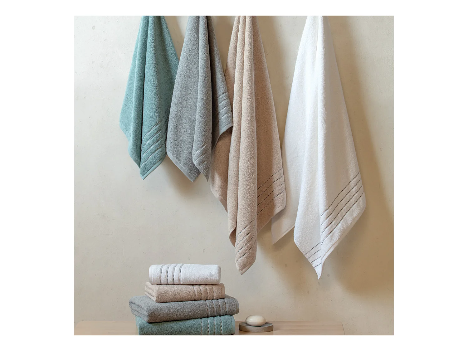 Drap de bain 100x150 cm coton 500 g/m² CHARM gris Argent