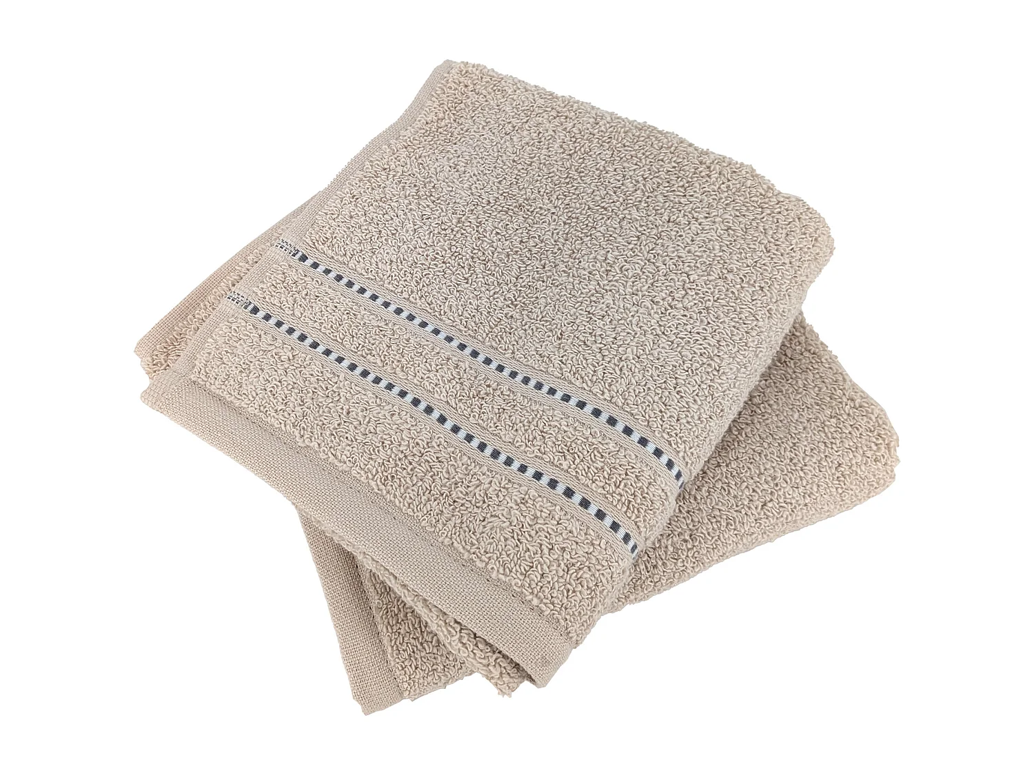 Lot de 2 serviettes invités coton 500 g/m² CHARM Ivoire