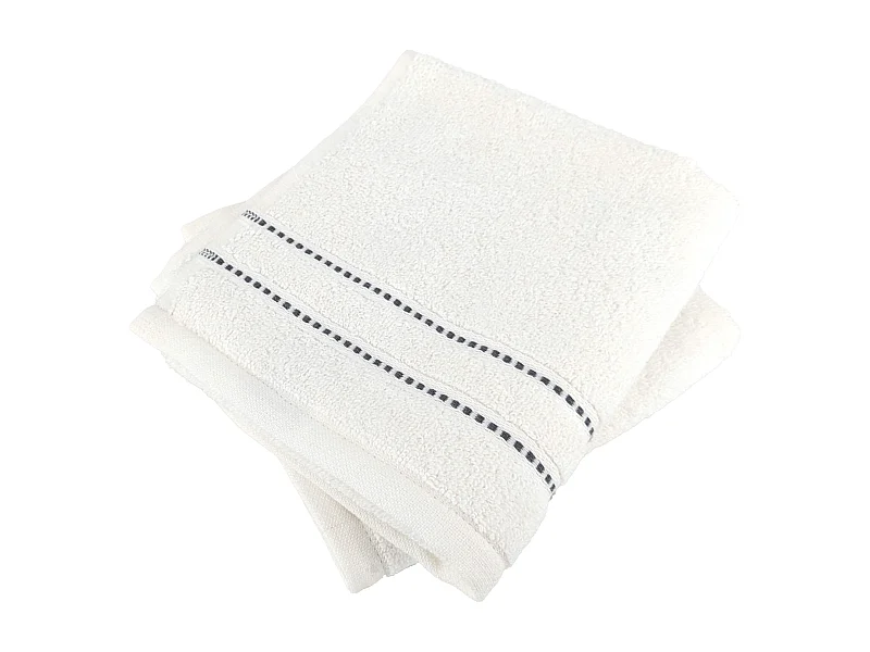 Lot de 2 serviettes invités coton 500 g/m² CHARM Blanc