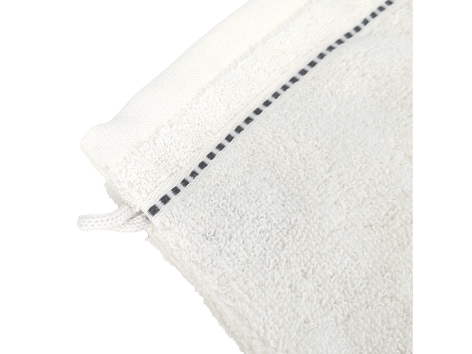 Lot de 2 gants de toilette 16x21 cm coton 500 g/m² CHARM Blanc