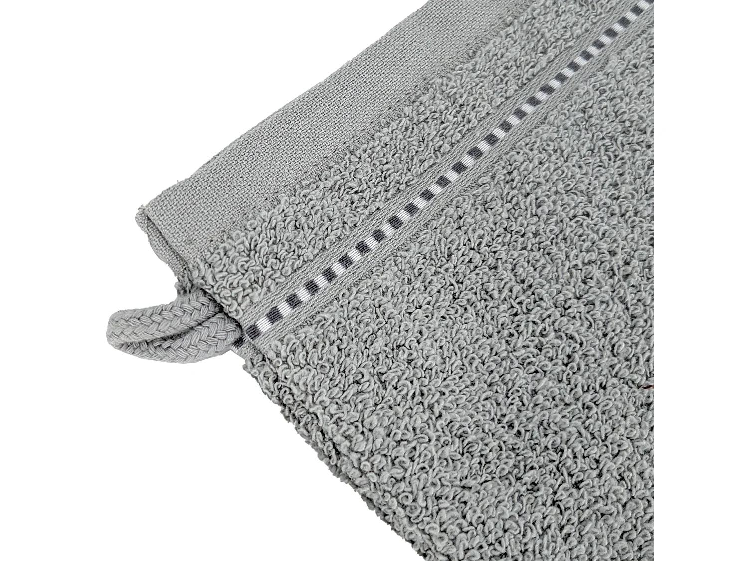 Lot de 2 gants de toilette 16x21 cm coton 500 g/m² CHARM gris Argent