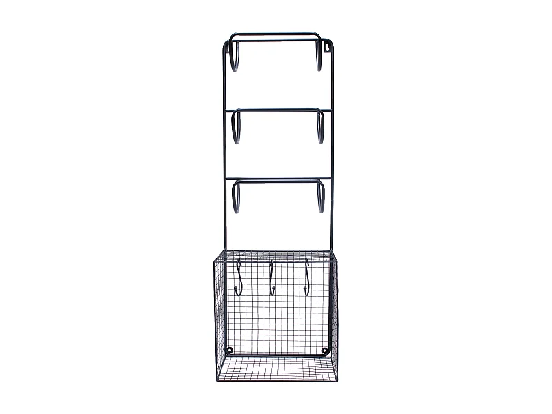 Porte Serviette Etagere Noir