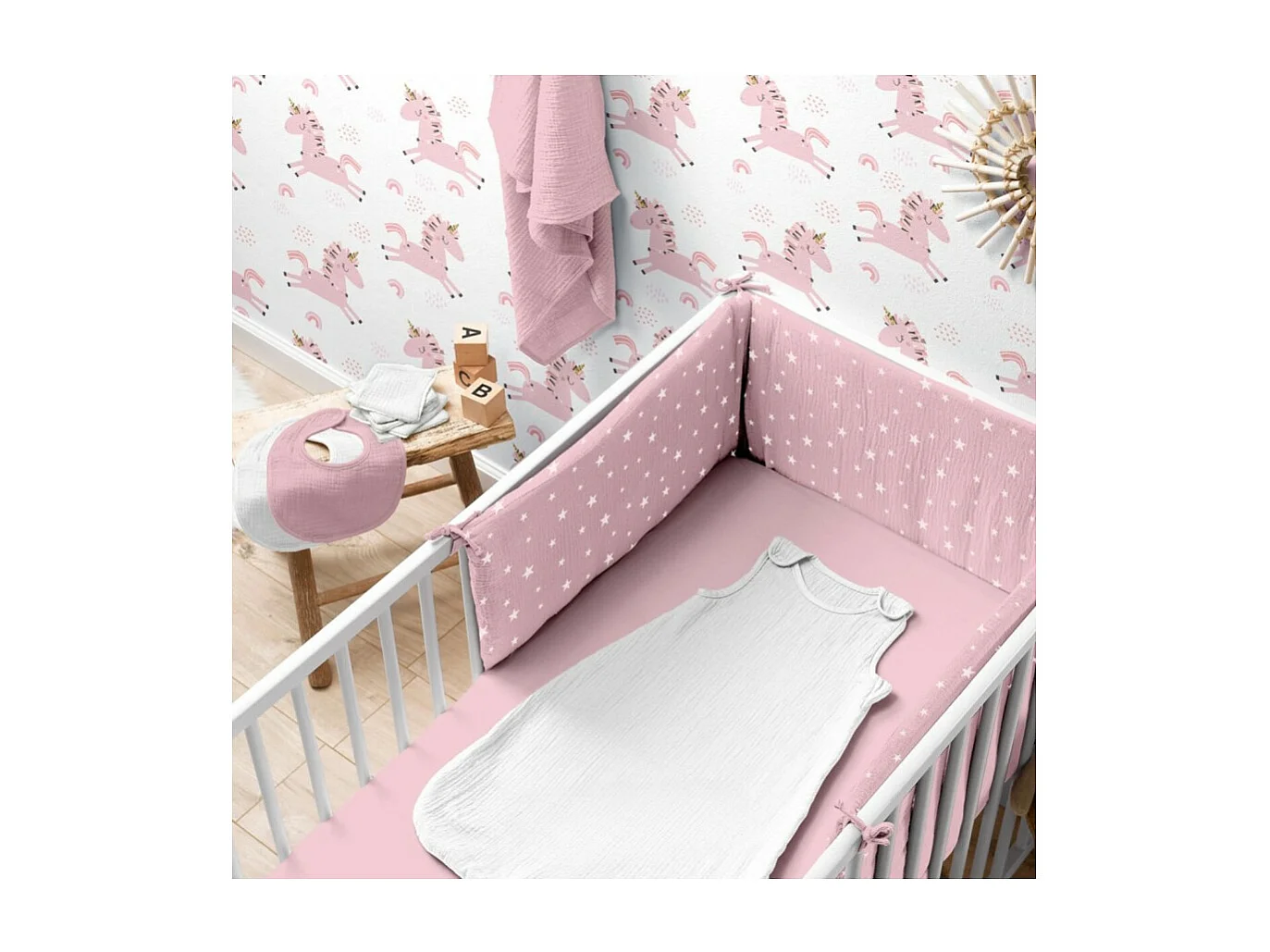 Drap Housse Bébé "Extensible" 70x140cm Rose