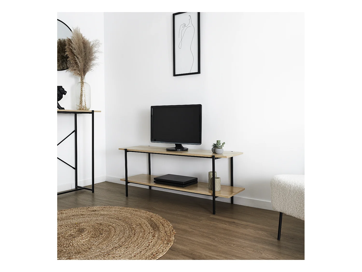 Banc Tv Loka Marron, Noir