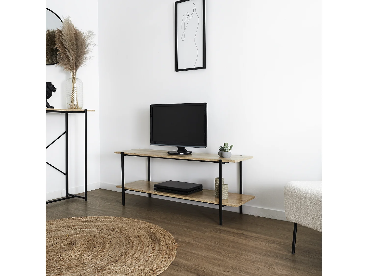 Banc Tv Loka Marron, Noir