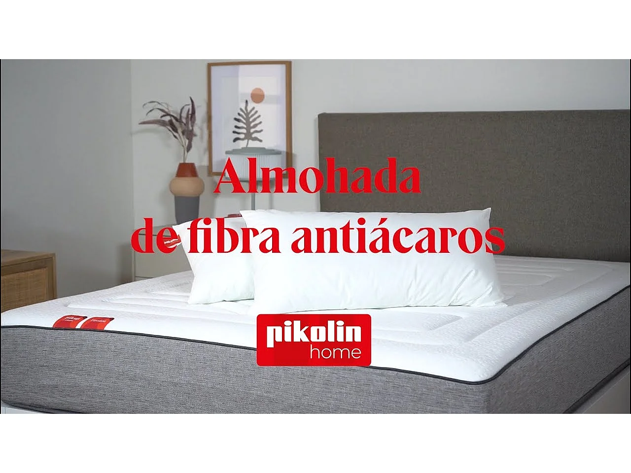 Conjunto 2 Almofadas de Fibra Firmeza Baixa Antialérgicos Laváveis 60x60cm PIKOLIN HOME
