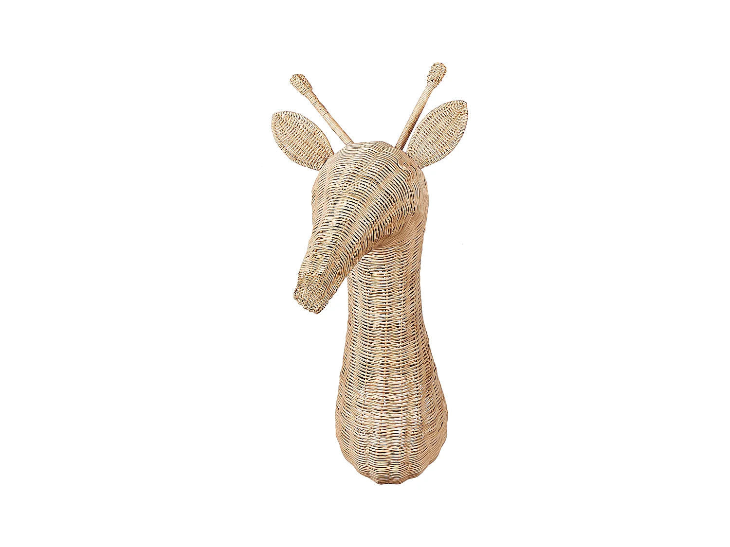 Décoration murale Girafe BANANEC Rotin 83 cm Naturel
