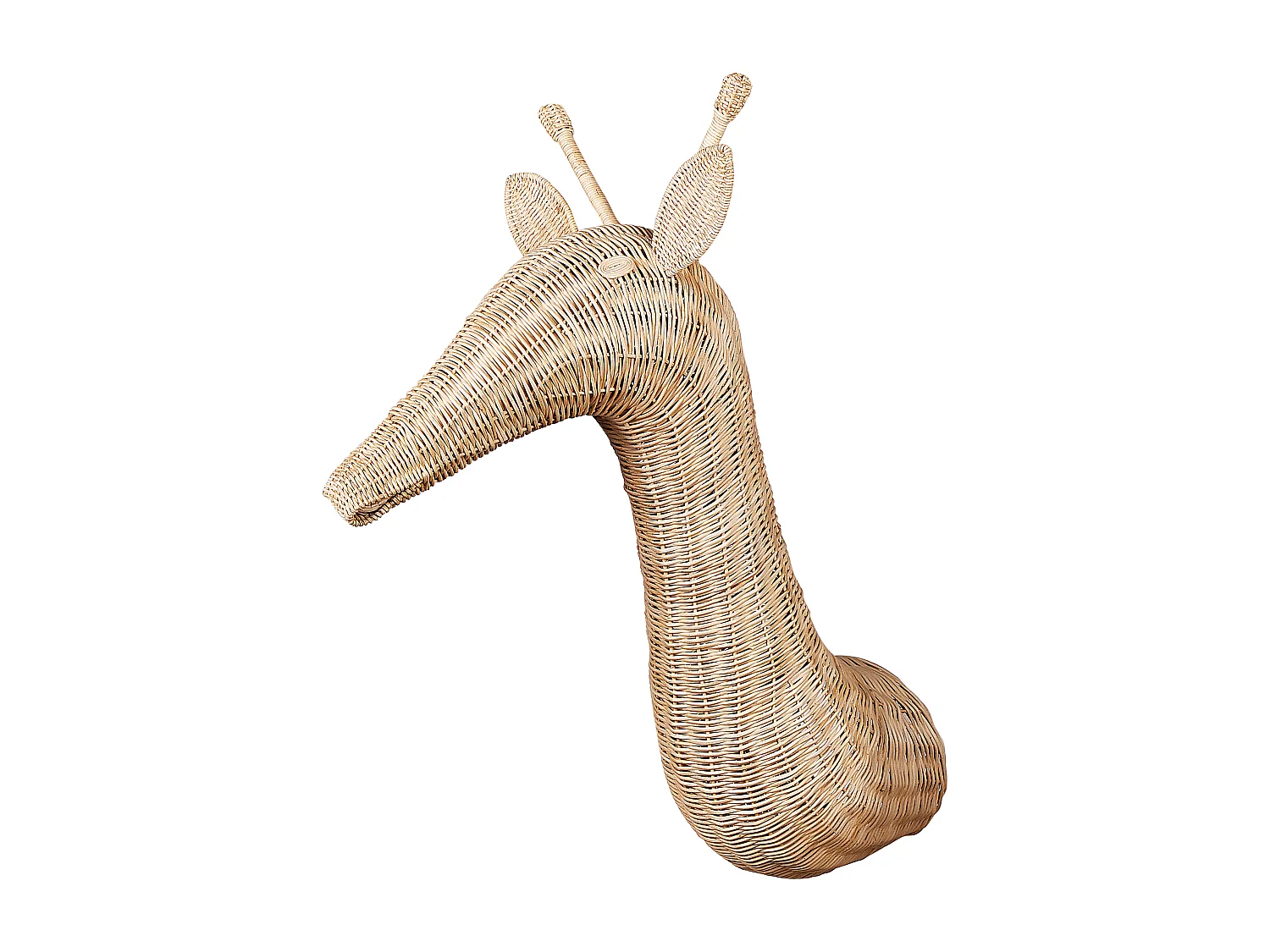 Decoración de pared Jirafa BANANEC Ratán 83 cm Natural