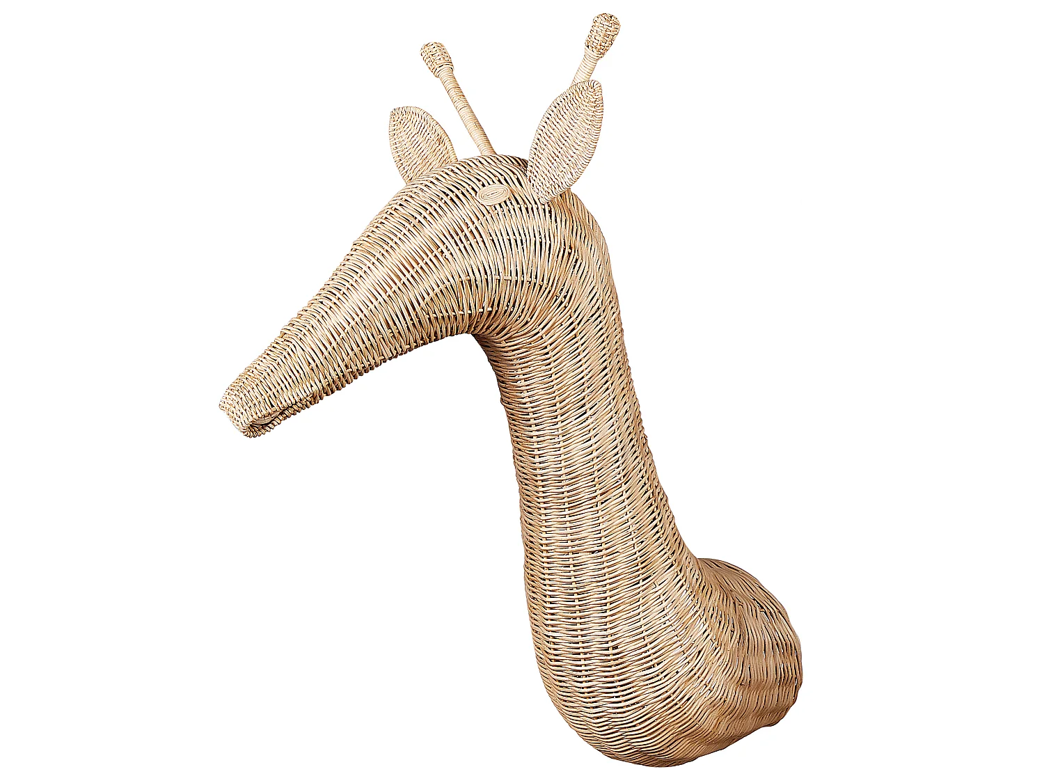 Décoration murale Girafe BANANEC Rotin 83 cm Naturel