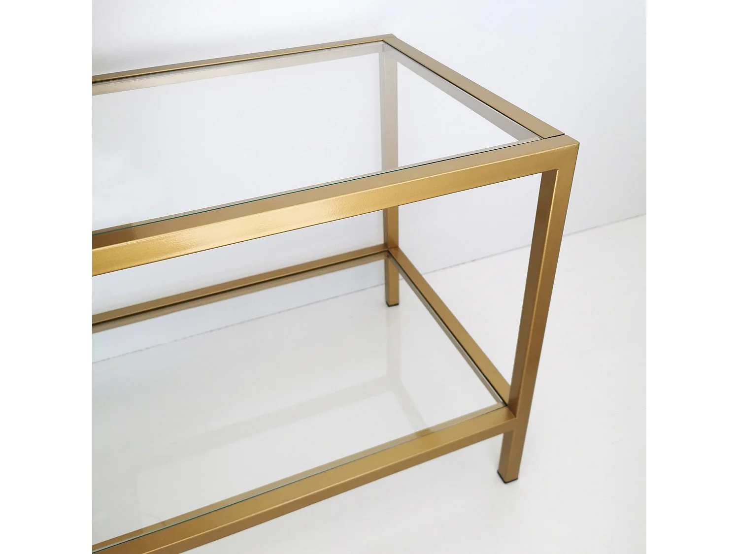 Mesa de tv Kailua 265, Dorado, 130x45x40cm