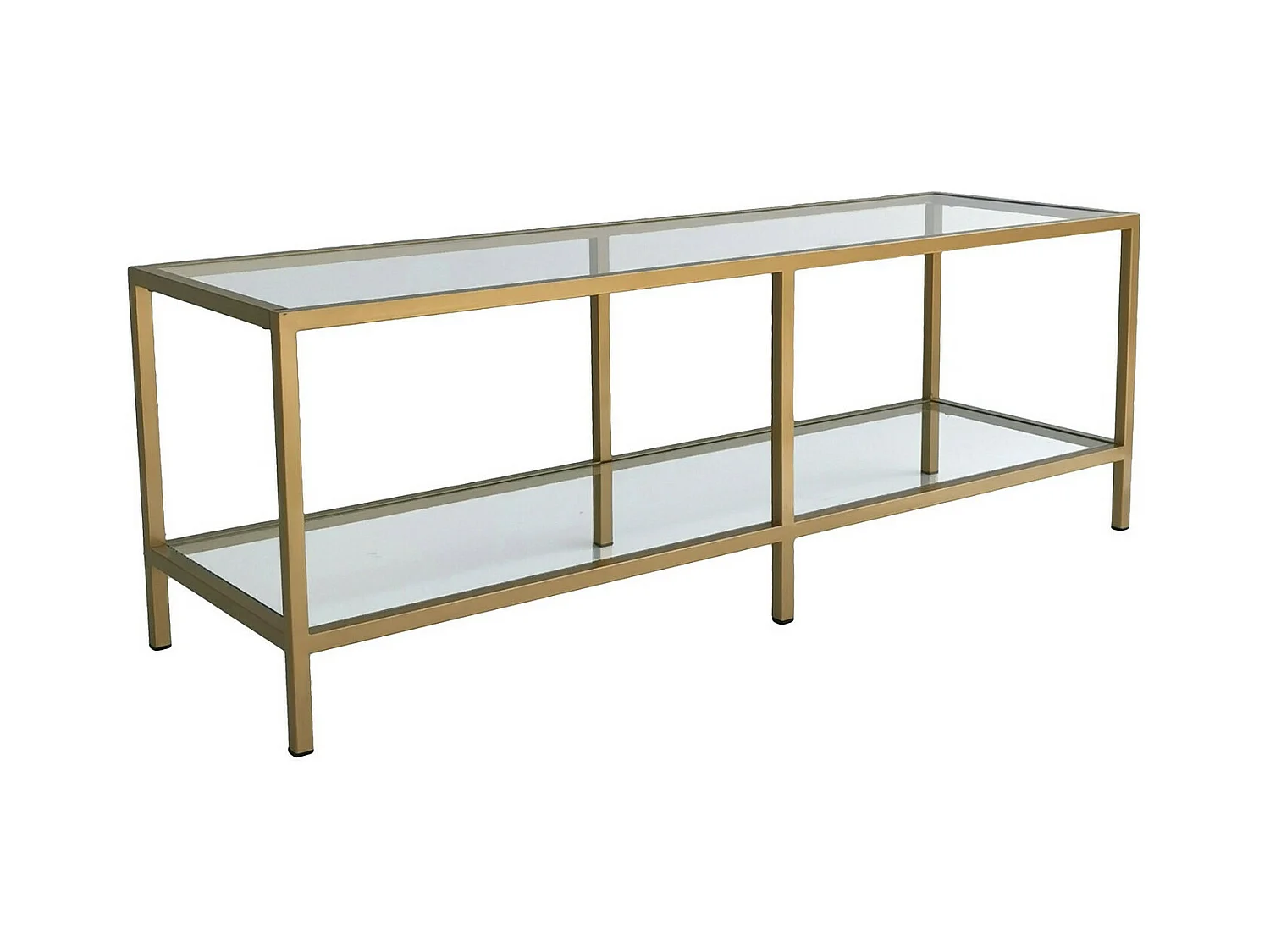 Mesa de tv Kailua 265, Dorado, 130x45x40cm