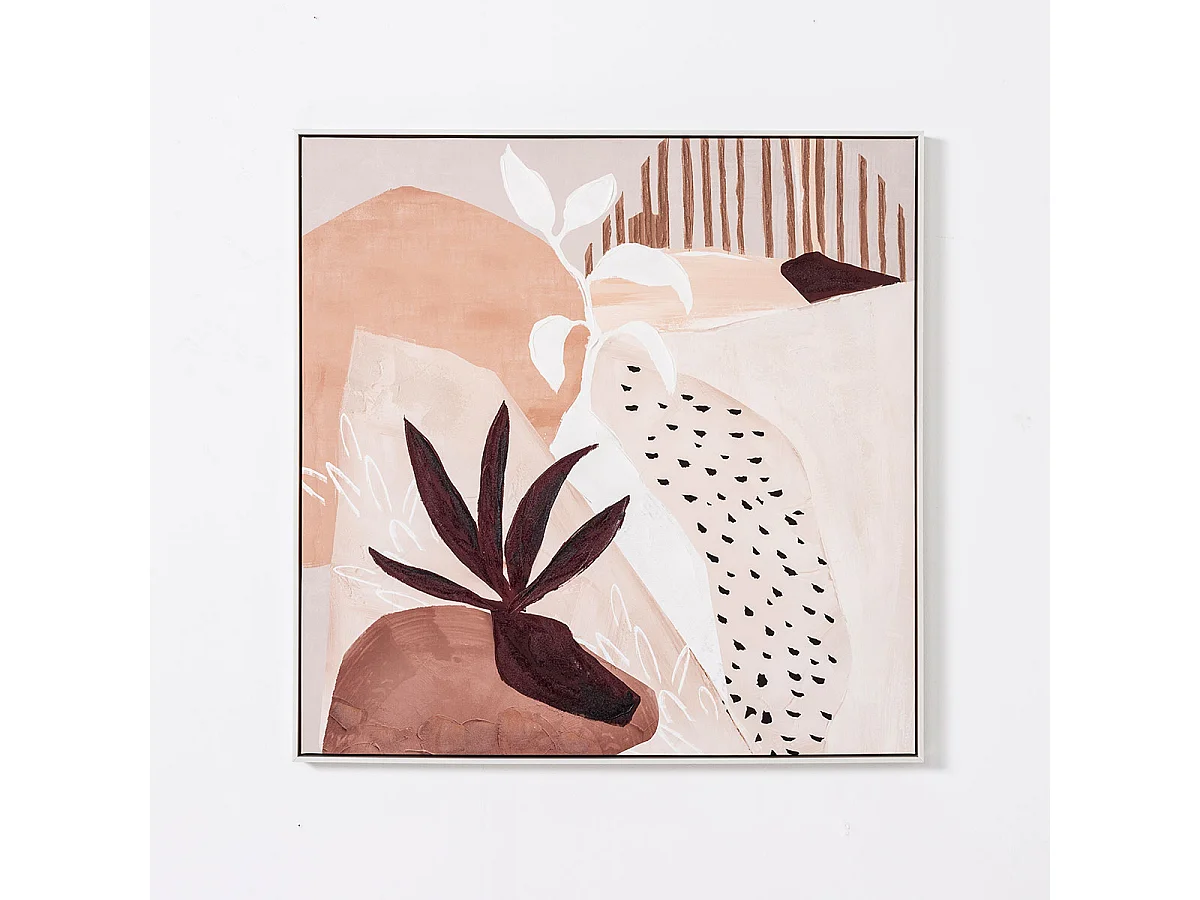 Ensemble 2 tableaux peinture à l'huile sur toile, peinte avec cadre en bois - Longueur 160  x Profondeur 5 x Hauteur 80 cm