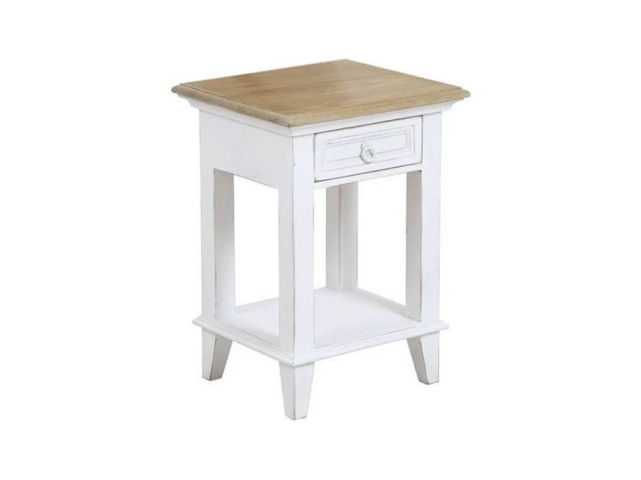 Table de chevet ouvert 1 tiroir Bois Blanc - Esquisse Interior's