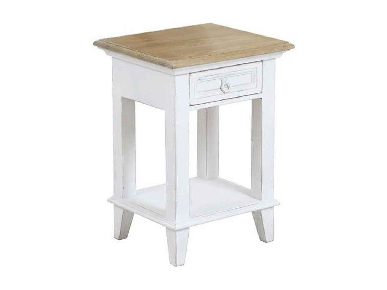 Table de chevet ouvert 1 tiroir Bois Blanc - Esquisse Interior's