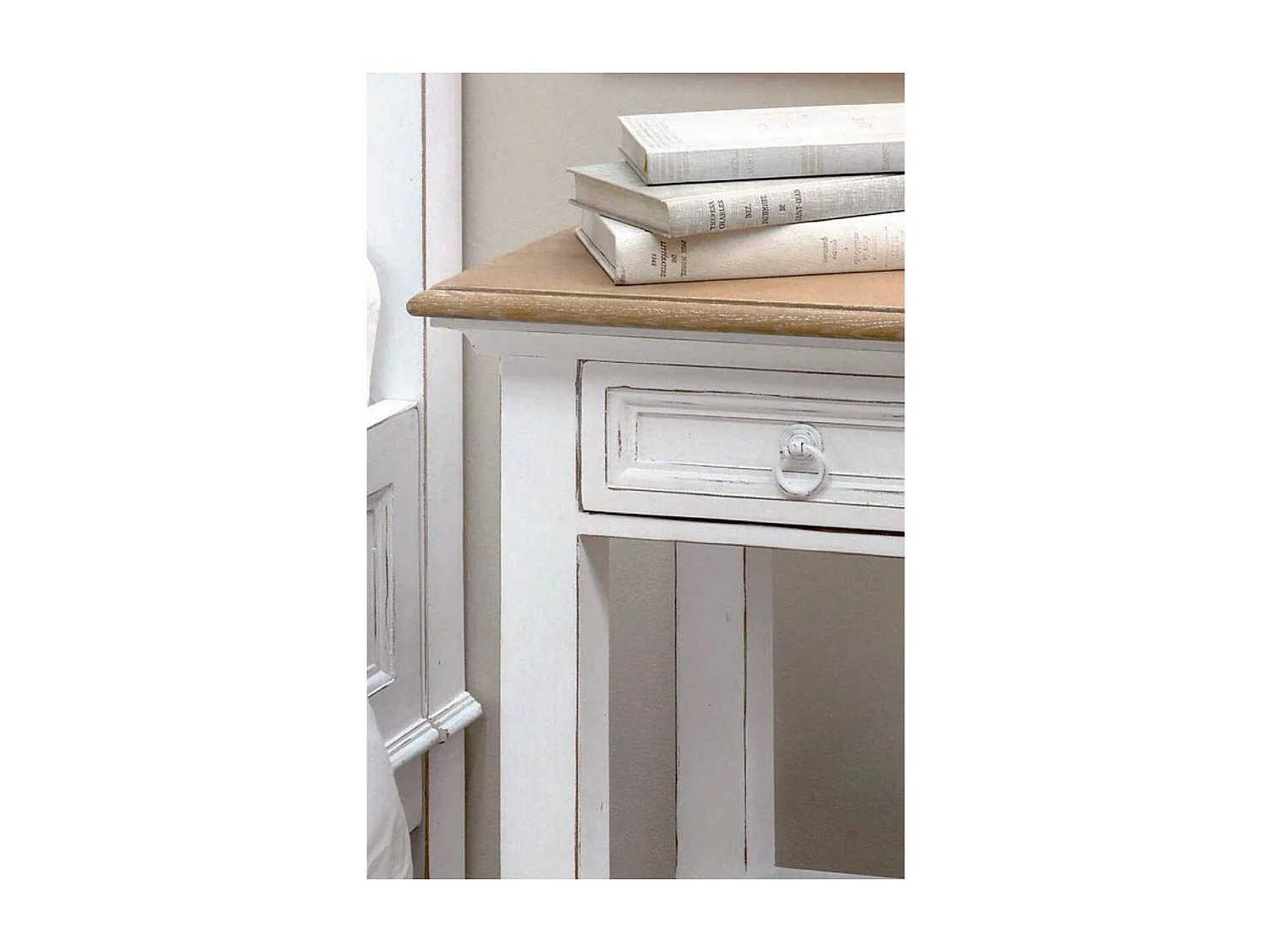 Table de chevet ouvert 1 tiroir Bois Blanc - Esquisse Interior's