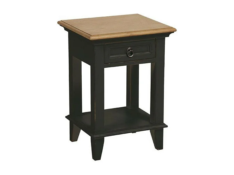 Table de chevet ouvert 1 tiroir Bois Noir - Esquisse Interior's