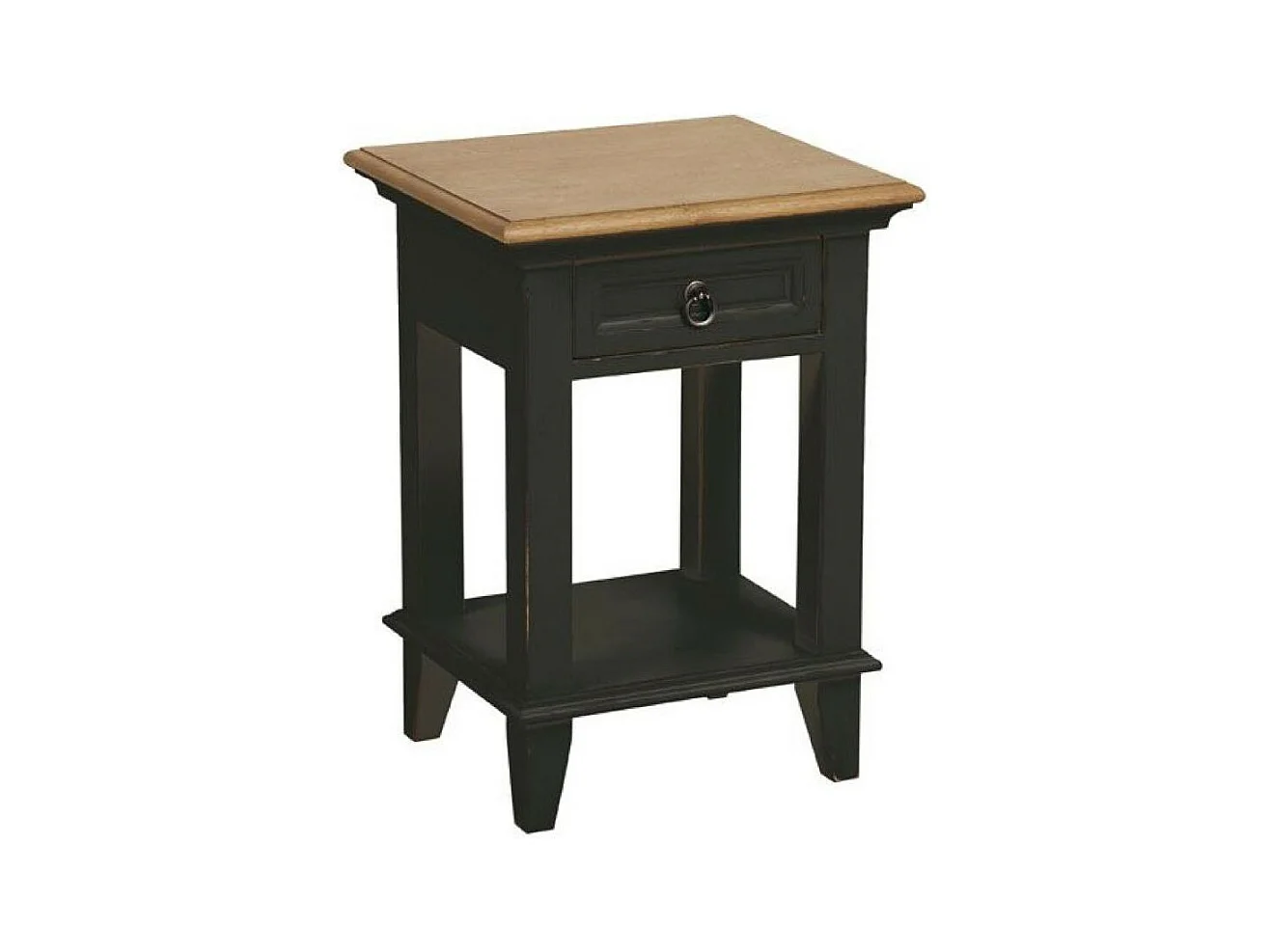 Table de chevet ouvert 1 tiroir Bois Noir - Esquisse Interior's