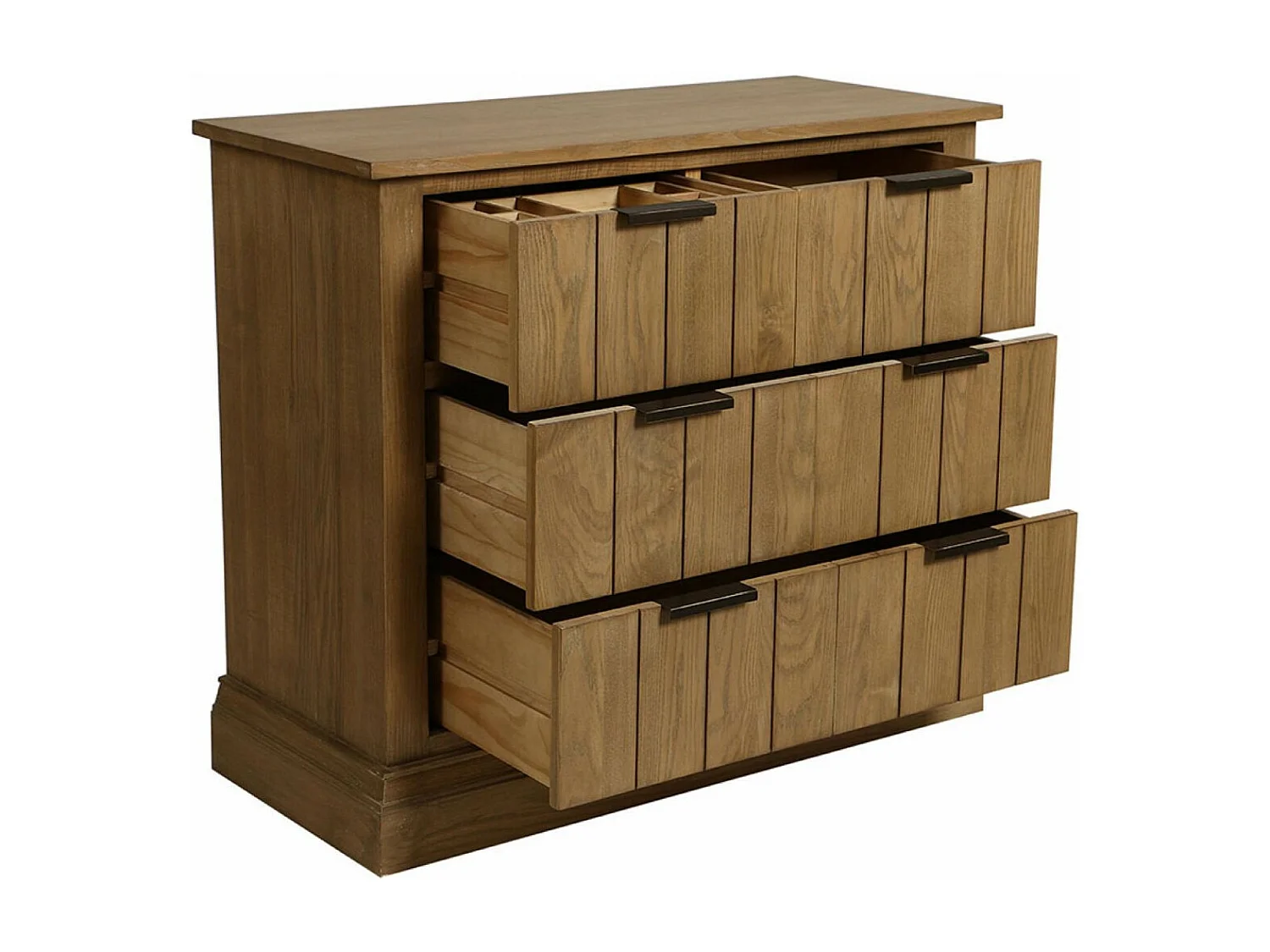 Commode 3 tiroirs Bois Beige - Demeure Interior's