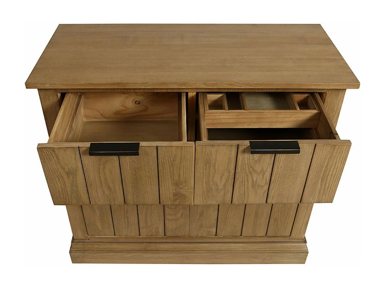 Commode 3 tiroirs Bois Beige - Demeure Interior's