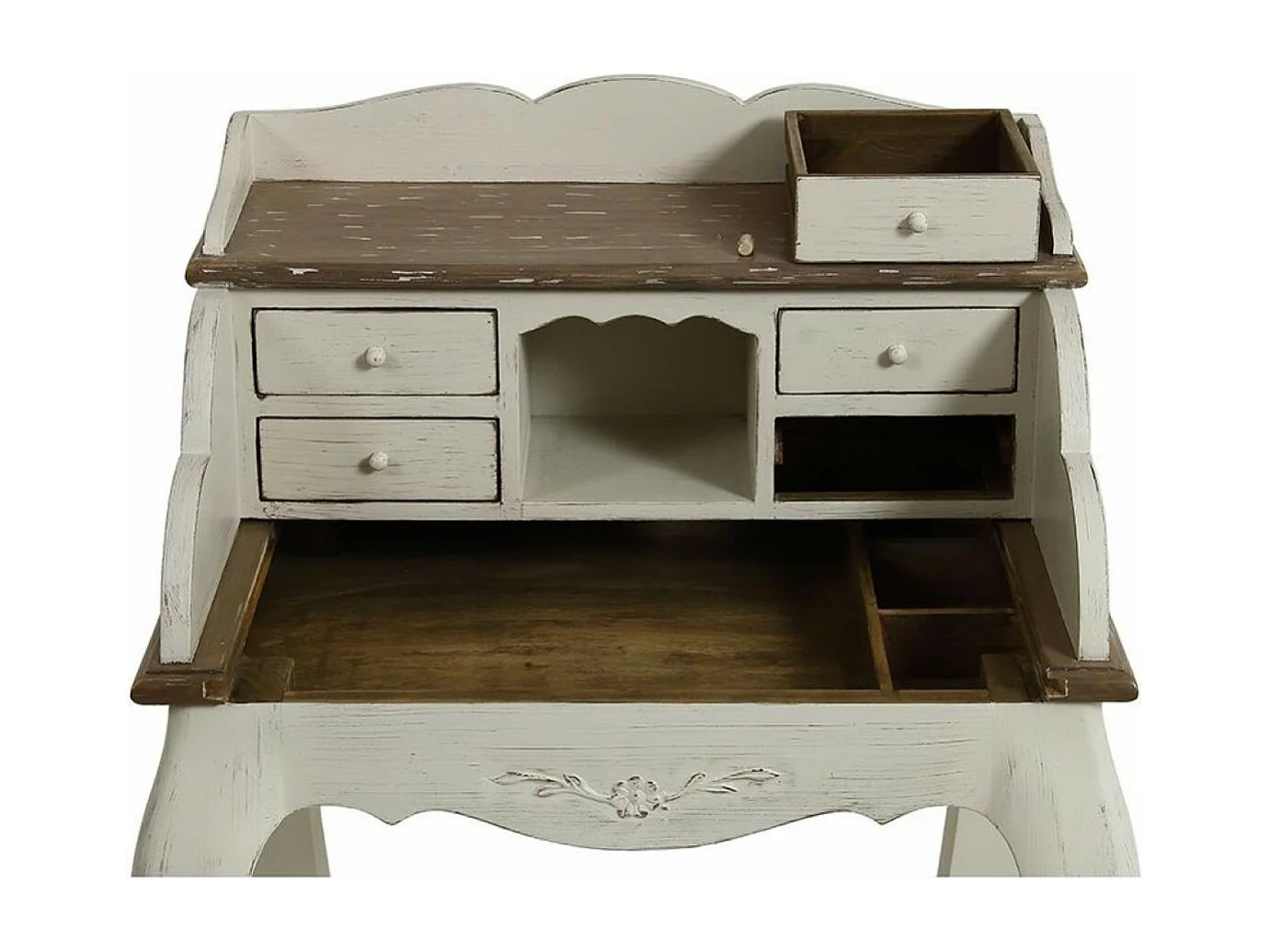 Secrétaire 4 tiroirs Bois Blanc - Château Interior's