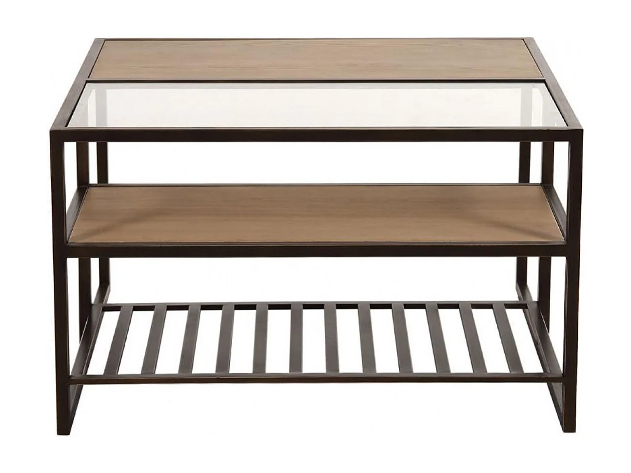 Table basse carrée Bois Marron - Demeure Interior's