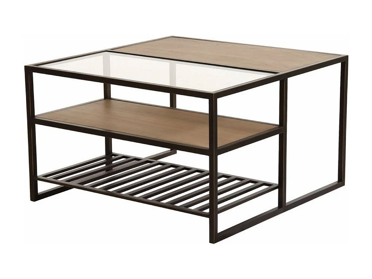 Table basse carrée Bois Marron - Demeure Interior's